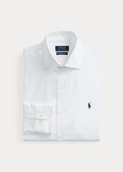 Camisa Polo Ralph Lauren Hombre Blancos - Custom Fit Easy Care - HPXQL8479